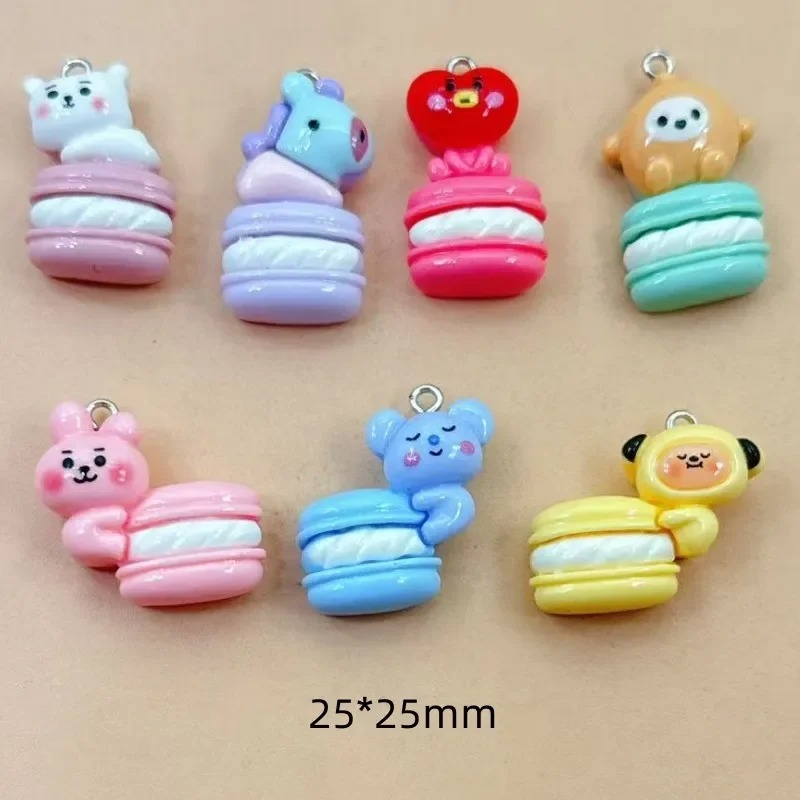 Resin Crafts Diy - 10個入りミックスカートゥーンレジンチャーム、小さな装飾ペンダント、DIY手作りイヤリング、ネックレス、ブレスレット、携帯電話クラフト用品用