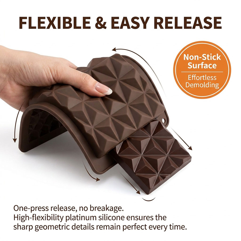 2-in-1シリコン製チョコレートバー型、キャンディー、フォ - Silicone Mold Tray のレビューと価格