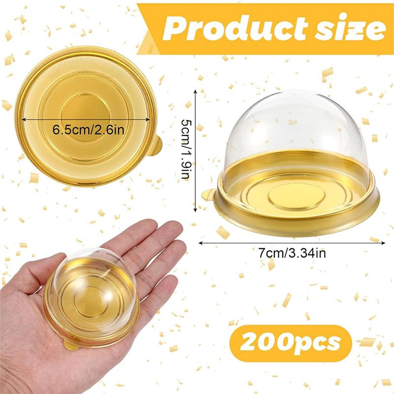ABUN製、蓋付きシャルキュトリーボックス200個入り、ミニ - Dome Mold Clear のレビューと価格