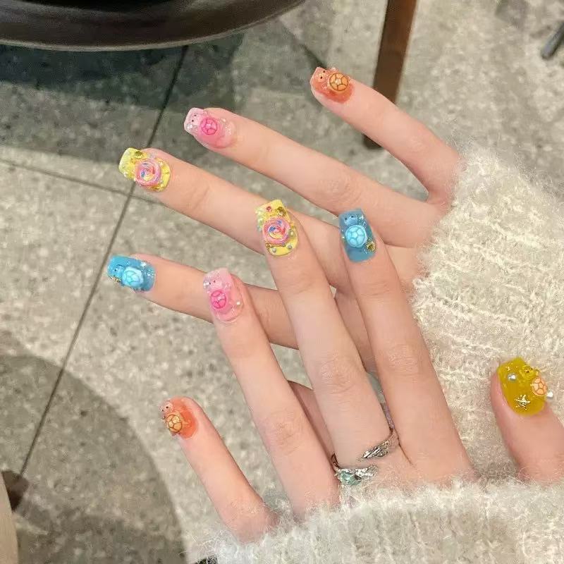 100個入り ミニチュア カラフルなカメのレジンチャーム、裏 - Resin Crafts Diy のレビューと価格