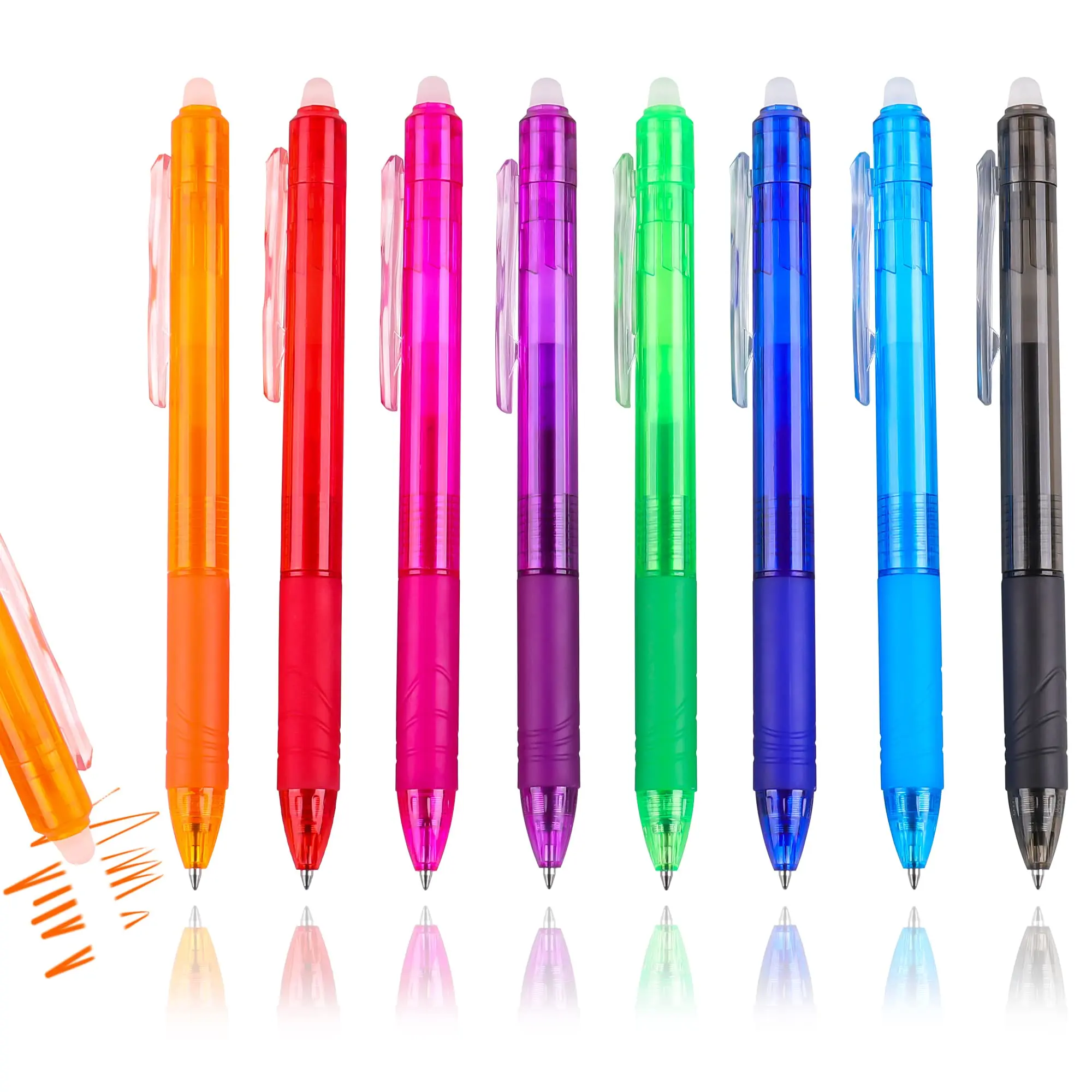 8 色 0.7 ミリメートルマジック格納式消去可能なペンゲル - Pilot Pen Frixion のレビューと価格
