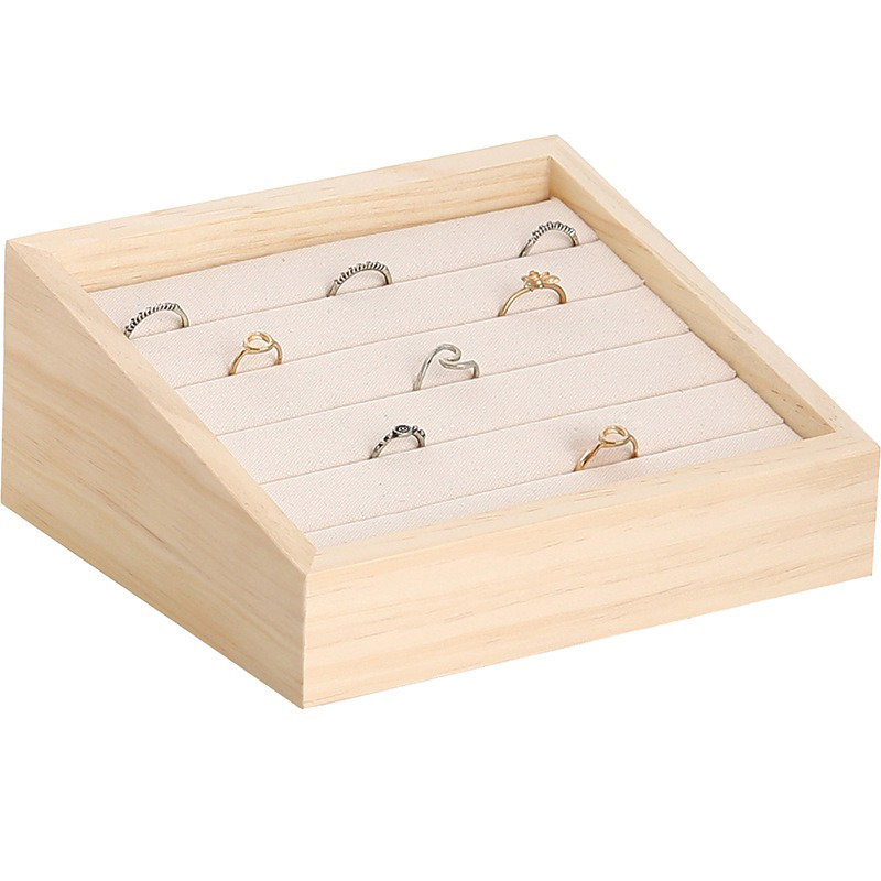 木製ジュエリーディスプレイトレイ、ペンダントイヤリングスタン - Wood Ring Blank のレビューと価格