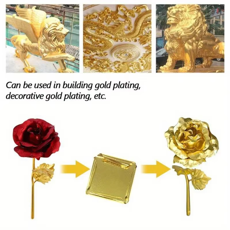 100枚入り 模造金銀銅箔紙 DIY樹脂キャンドル石膏クラフ - Gold Foil Flakes のレビューと価格